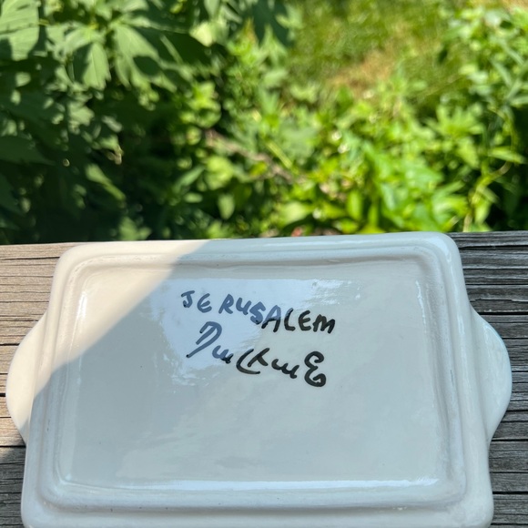 Vintage Ceramic Signed Jerusalem Tray or Dish School of Fish Preowned 6.75” L - Picture 5 of 14